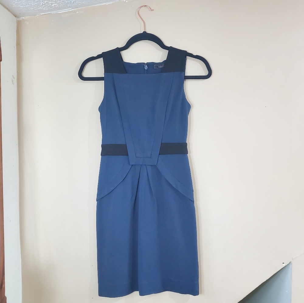 BCBGMaxAzria navy blue and black dress